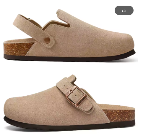 Evshine Women Suede Cork Slippers